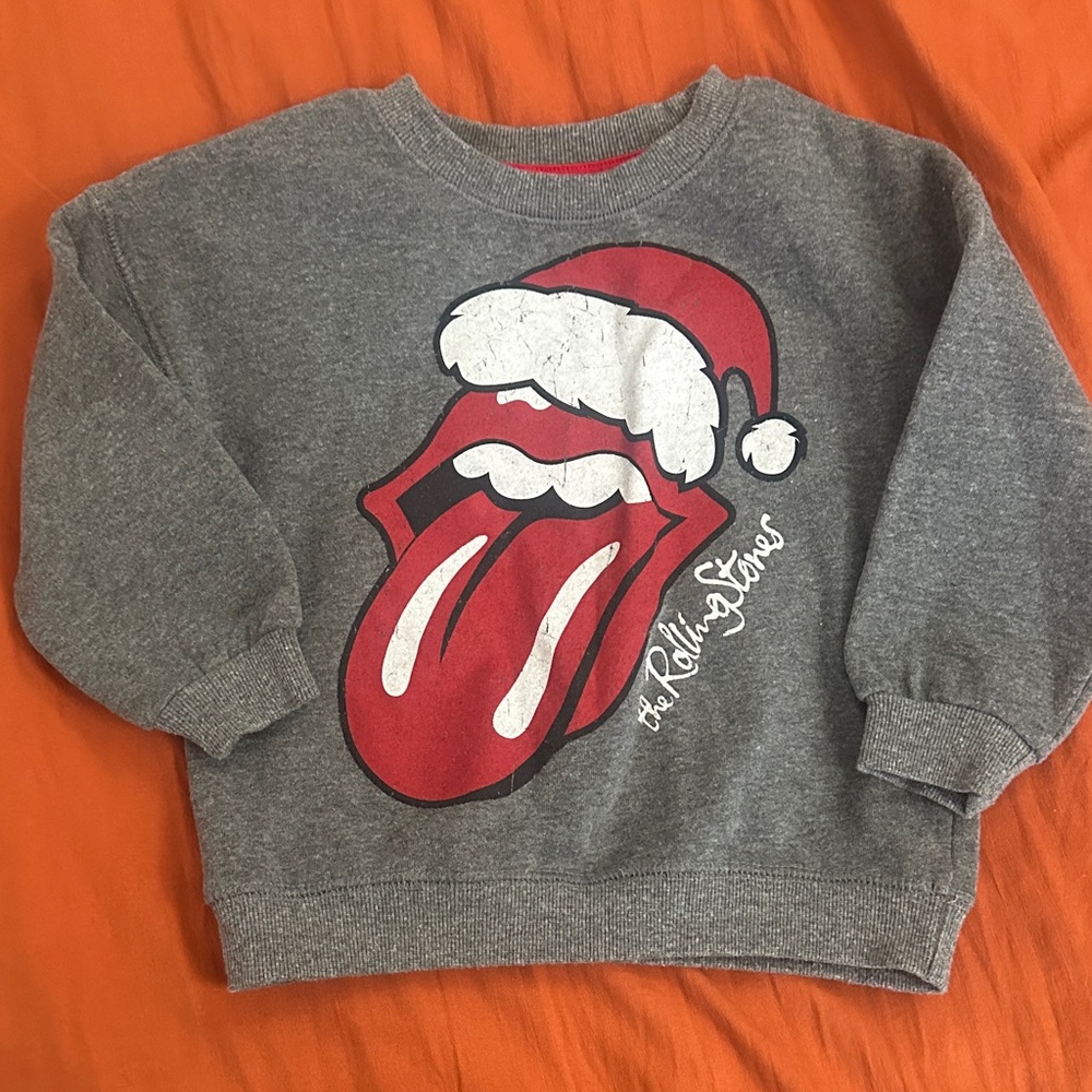 Gray Rolling Stones Christmas Sweater